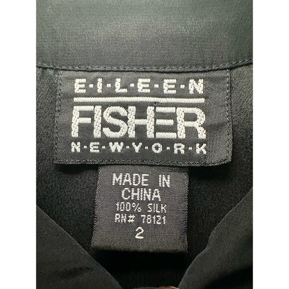 Eileen Fisher Sz2 Vintage 100% Silk Tunic Flowy Oversized Minimalist Lagenlook - Picture 4 of 7